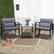 Alt View 1. Costway - 3PCS Patio Rattan Furniture Set Rocking Chairs Cushioned Sofa - Gray.