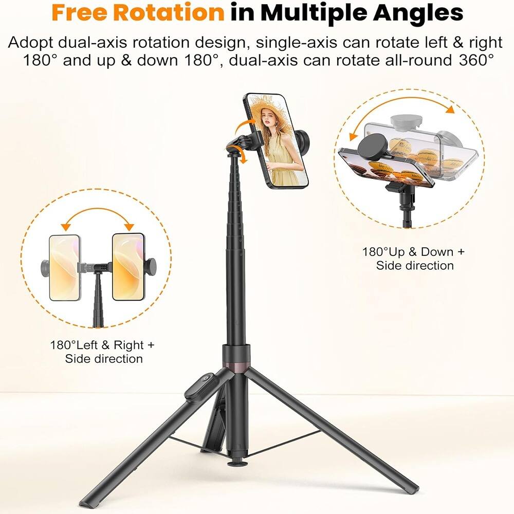 Free Rotation in Multiple Angles

Adopt dual-axis rotation design, single-axis can rotate left & right 180° and up & down 180°, dual-axis can rotate all-round 360°

180°Left & Right + Side direction

180°Up & Down + Side direction