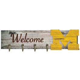 Fan Creations - Michigan Wolverines 24" x 6" Mounted Coat Hanger - Multicolor