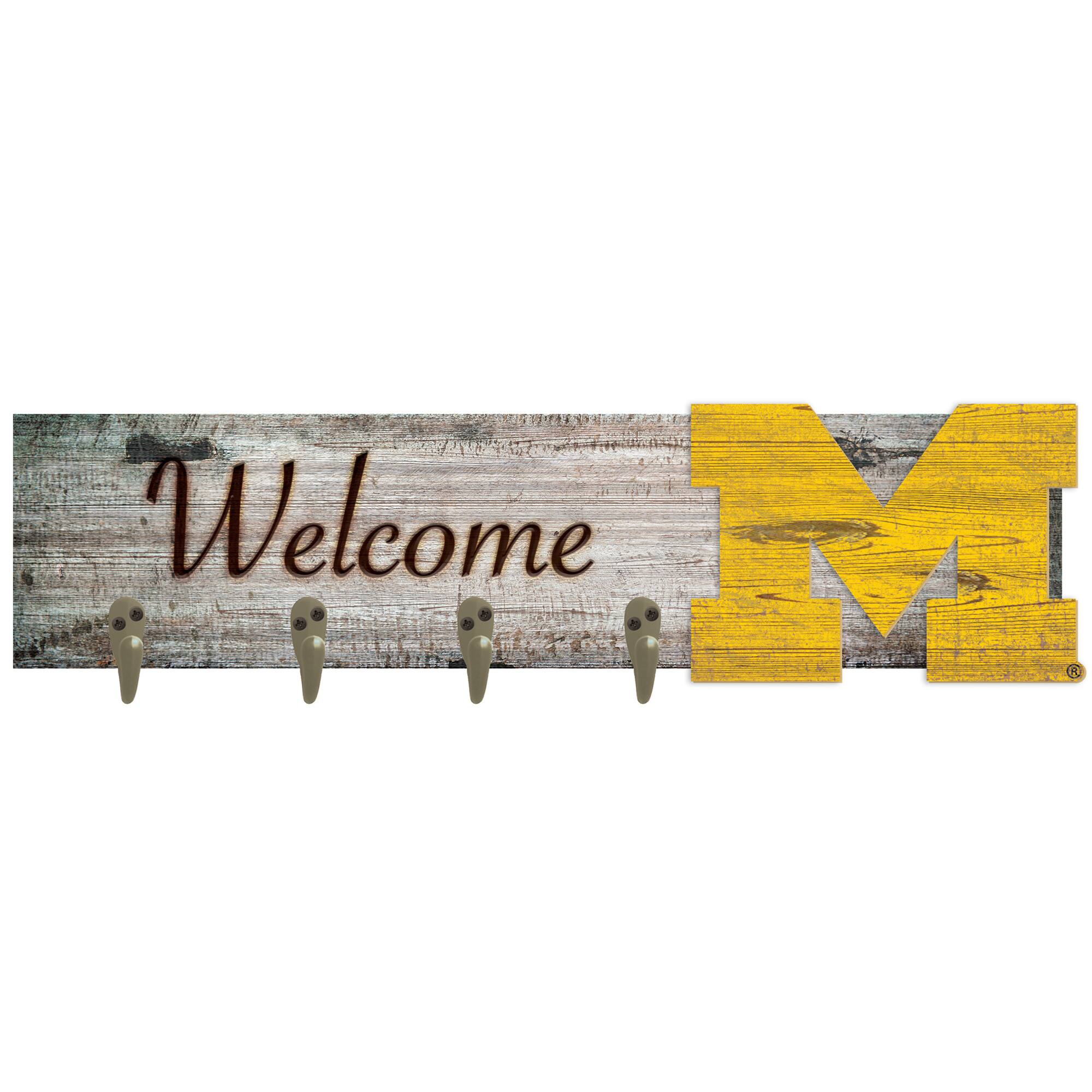 Michigan Wolverines 24" x 6" Mounted Coat Hanger