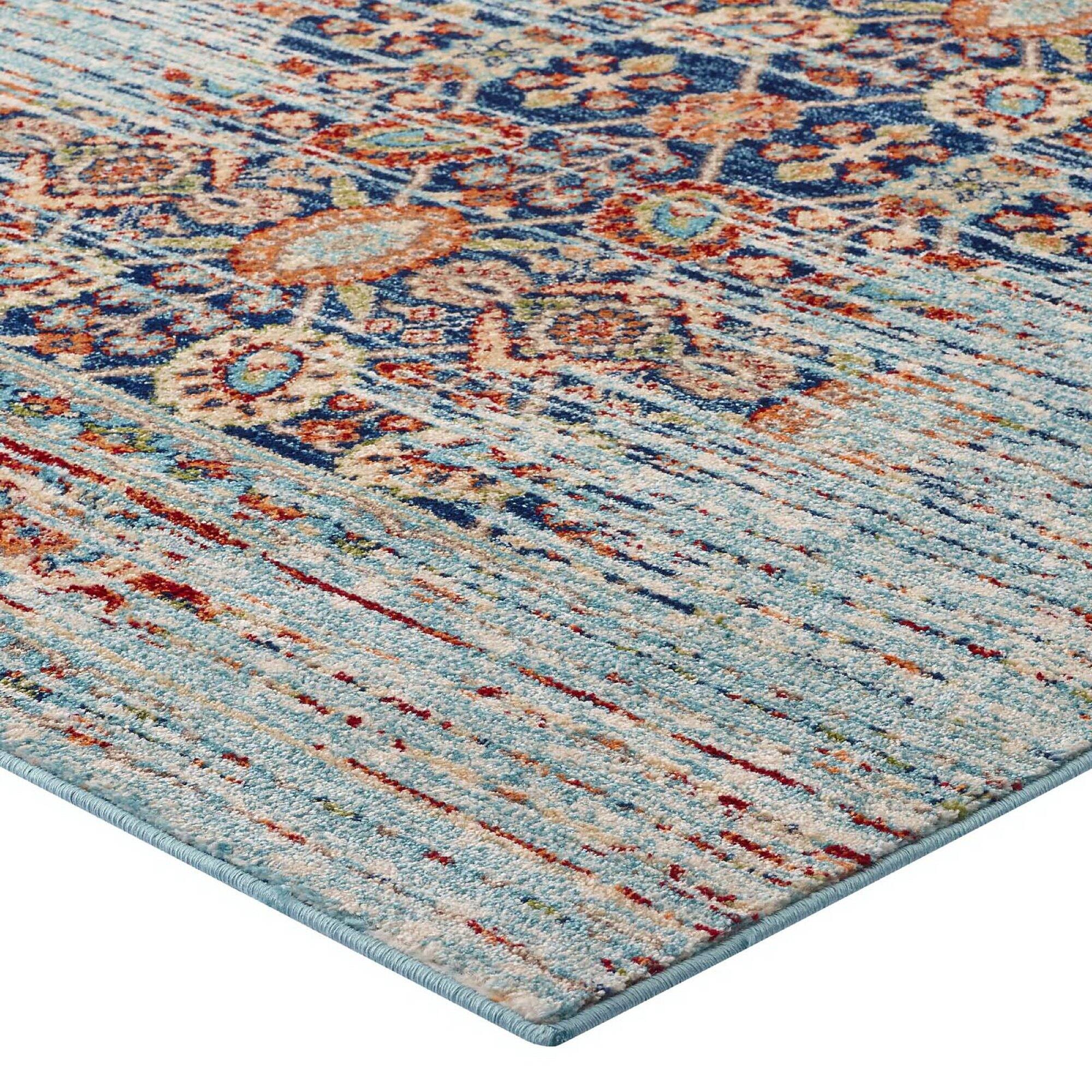 Modway Naria Distressed Vintage Medallion Area Rug Multicolored - Best Buy