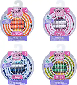 Cool Maker - KumiKreator 4-Pack Bead & Braider Kit with 128 Spools, Bracelet and Necklace Maker for Ages 8 and Up - Multicolor