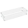 Nuu Garden - Rectangular Fire Pit Wind Guard, 29" x 10" x 6" Tempered Glass Flame Protector with Aluminum Corner Brackets - Transparent