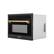 Left. ZLINE - Autograph Edition 24" 1.6 cu ft. Built-in Convection Microwave Oven in Black Stainless Steel and Polished Gold Accents - Stainless steel.