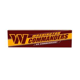 Evergreen Enterprises - Washington Commanders 5" x 18" Shadow Logo Wood Mantle Sign - Multicolor