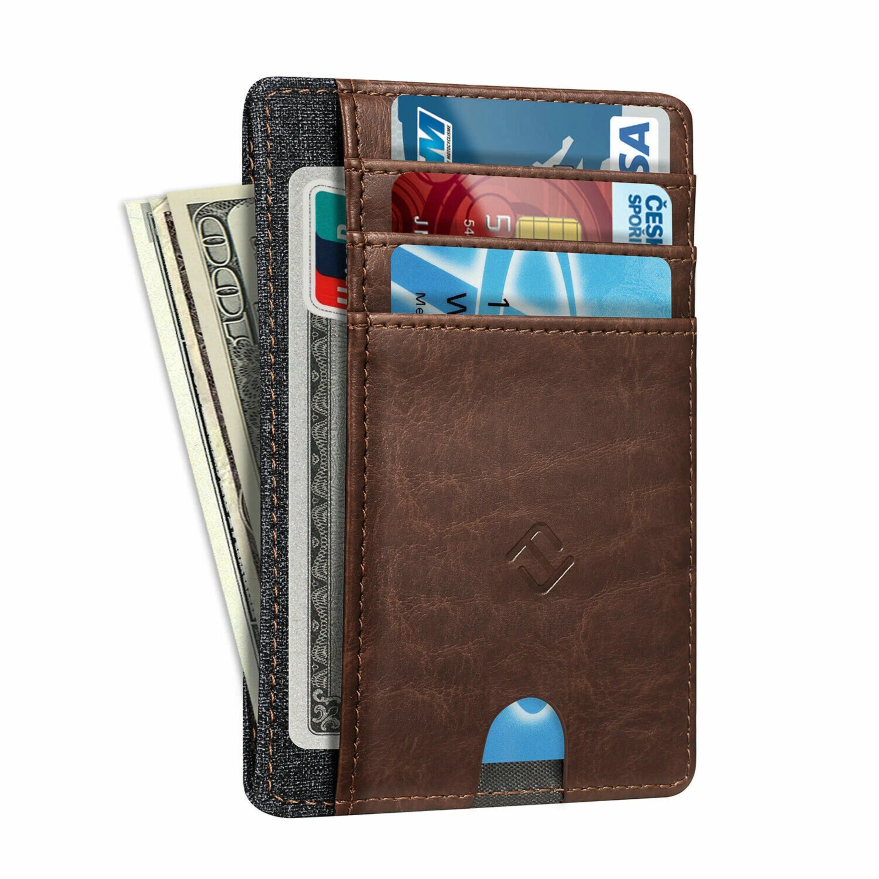 Kitcheniva - RFID Blocking Money & Credit Card Holder Slim Wallet - Brown price history on PriceWatchPro
