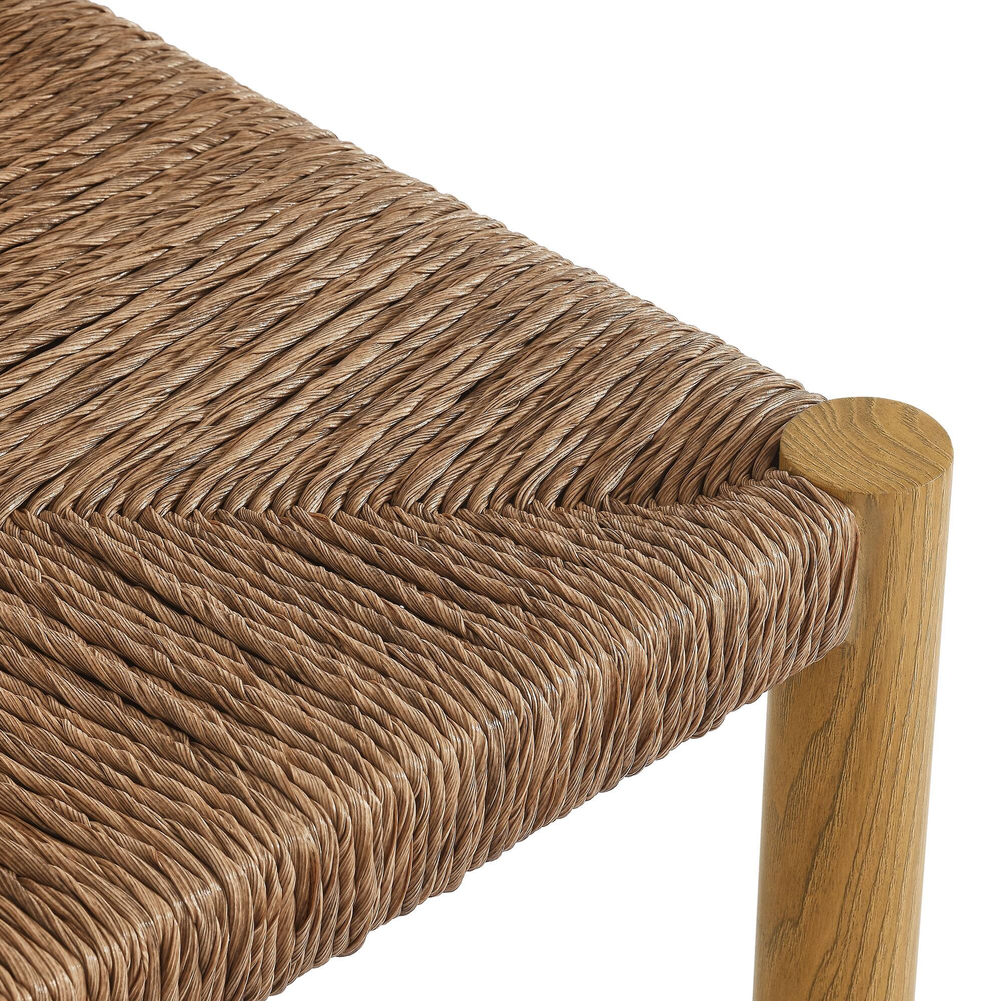 Alt View 7. Modway - Parkland Outdoor Patio Rattan and Aluminum Counter Stools Set of 2 by Modway - Natural.