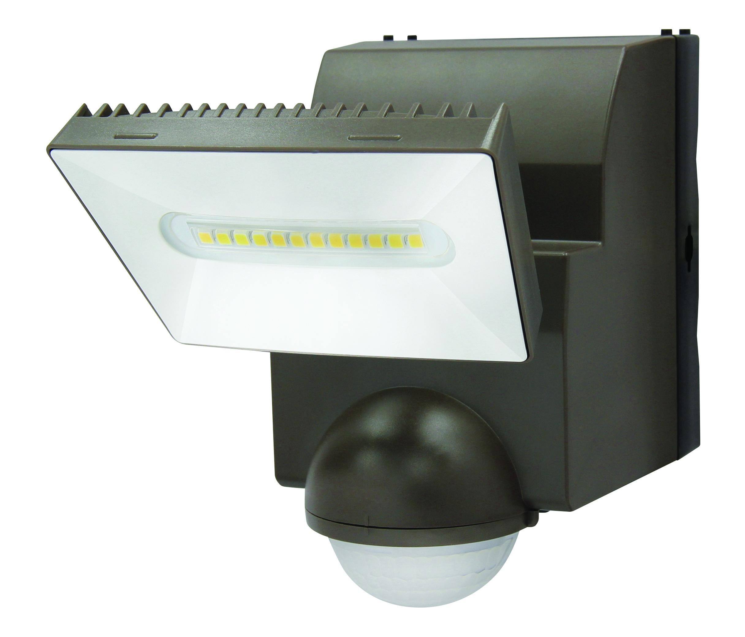 Angle. IQ America - IQ America 500 Lumen Battery Operated LED Motion Security Flood Light Wall Eave Universal Mount Indoor/Outdoor BZ - Bronze.