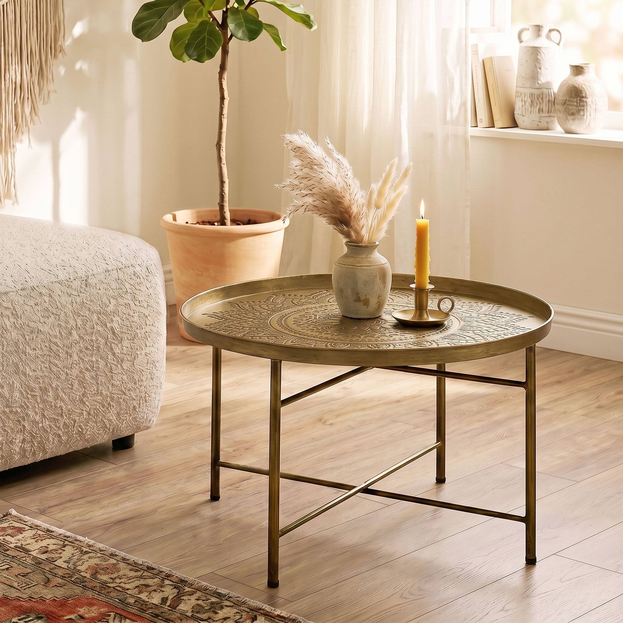 Alt View 8. Homcom - Table for Living Room - Gold.