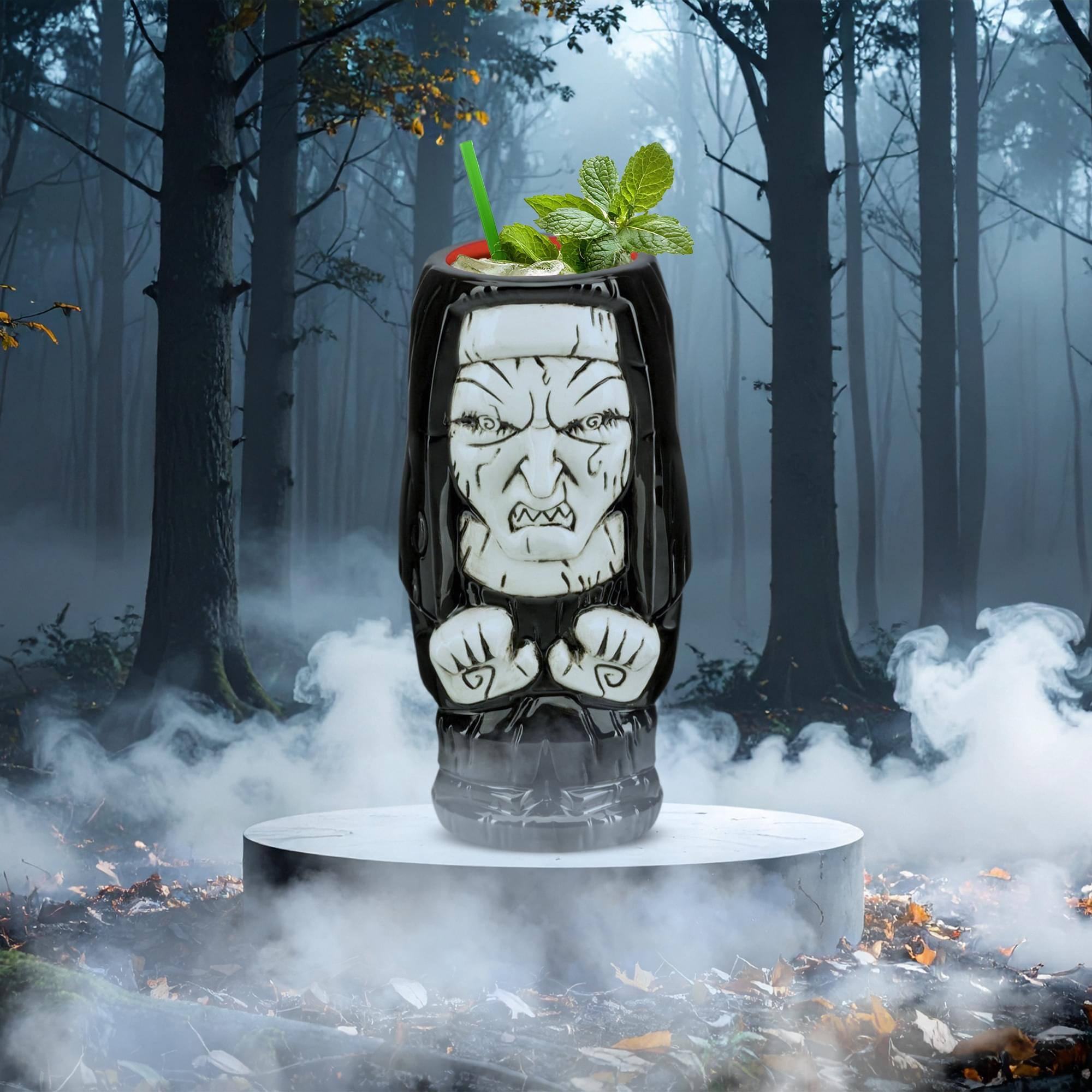 Alt View 1. Beeline Creative - The Nun 16oz Ceramic Geeki Tiki Mug - Black.