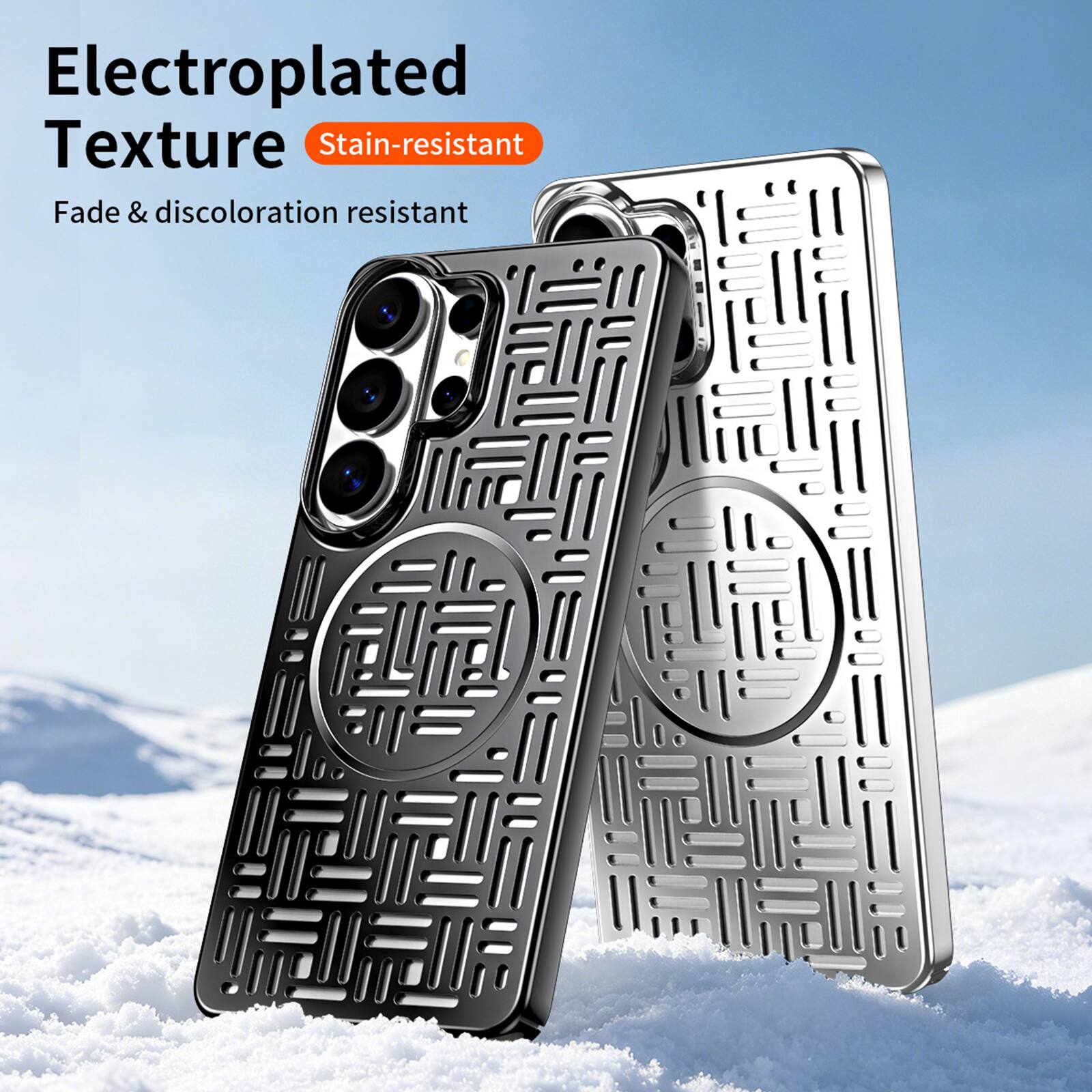 Electroplated Texture  
Stain-resistant  
Fade & discoloration resistant
