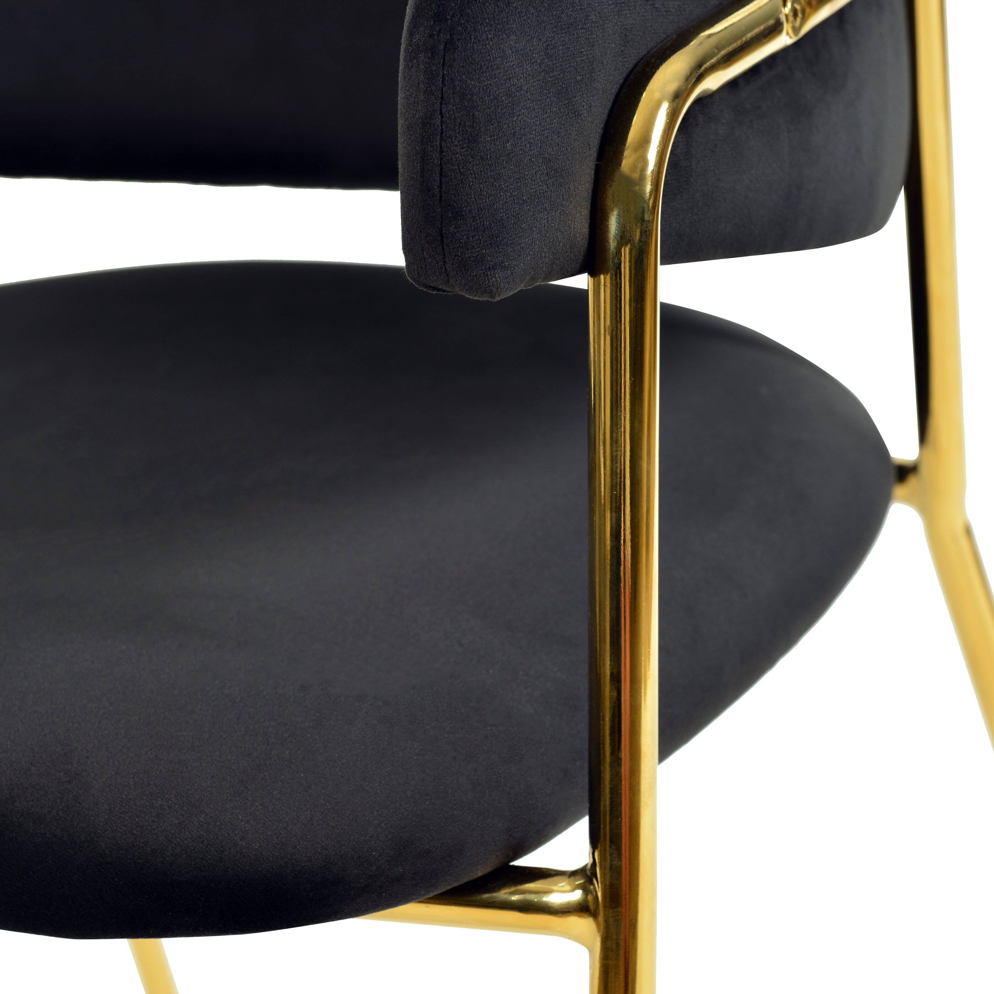 Alt View 6. LeisureMod - Axis 4-PCS Elegant Dining Chair with Sturdy Stainless Steel Frame & Protective Floor Glides - Black.