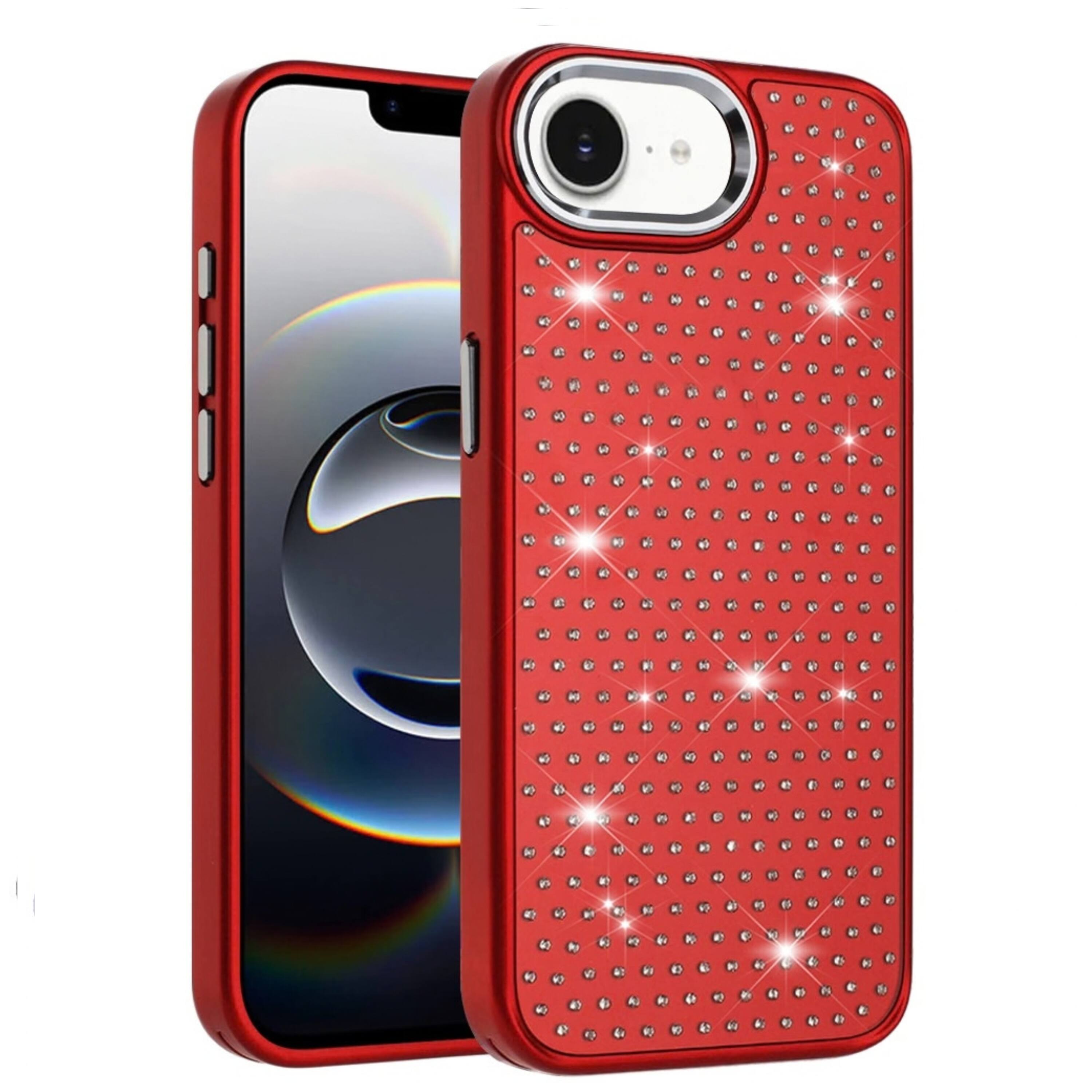 Kitcheniva Chrome Plated Crystal Protective Phone Case With Tempered ...