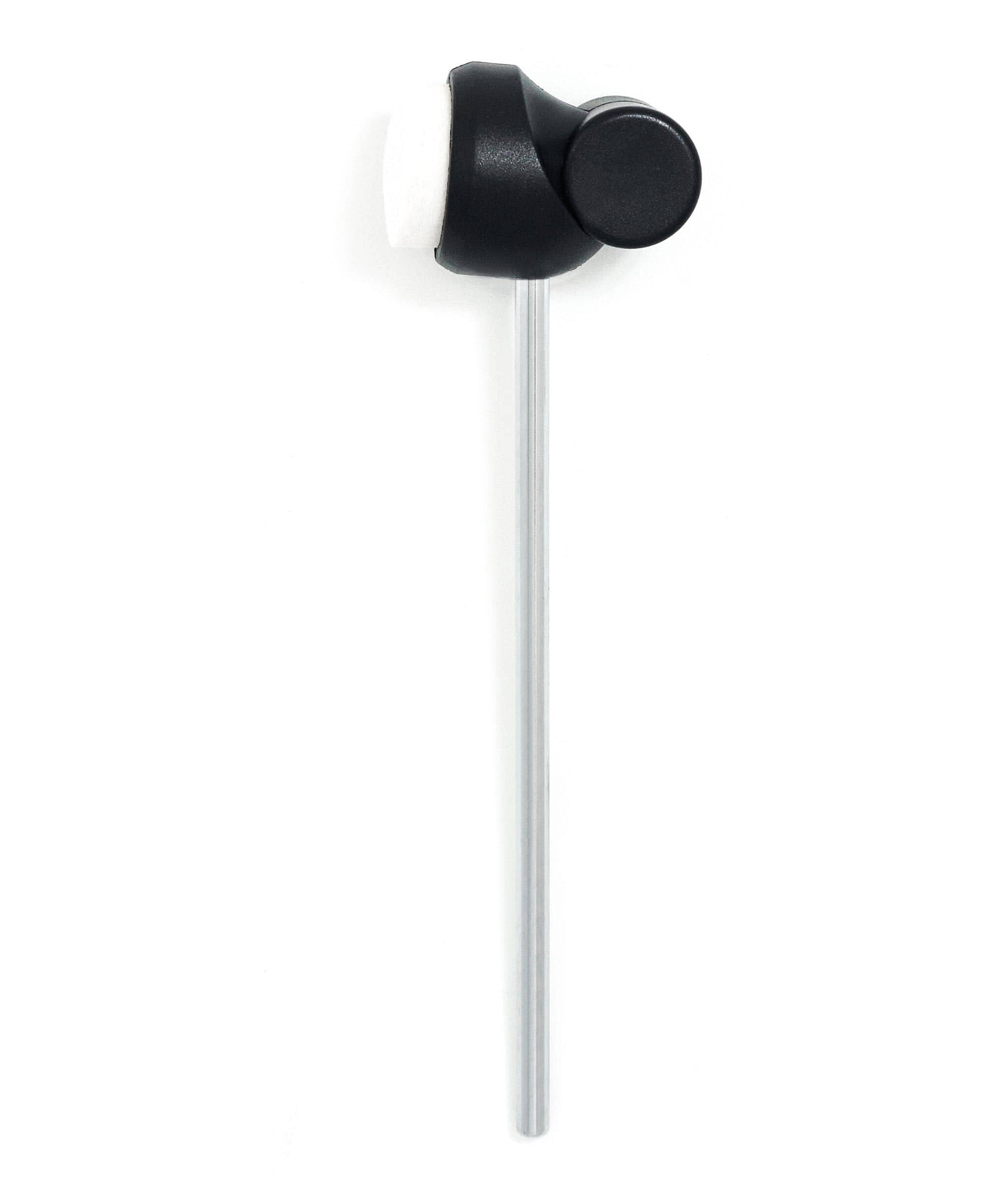 Front. Gibraltar Hardware - 6.25" Lightweight Felt Bass Drum Beater, Mid-Low Impact for Fast Play and Subdued Attack.