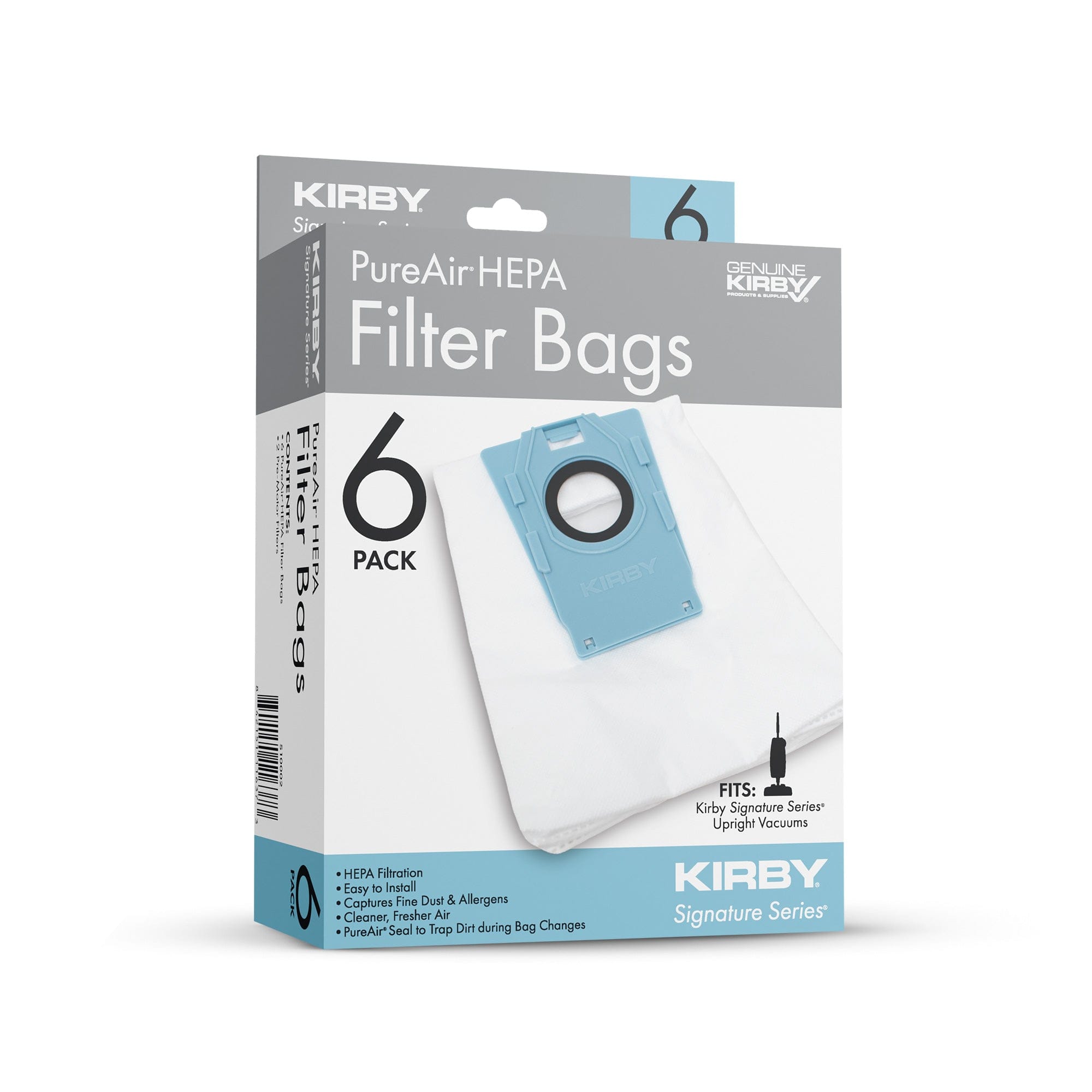 Kirby - Signature Series PureAir HEPA Bags for V530, 6 Bags + 2 Pre-Motor Filters