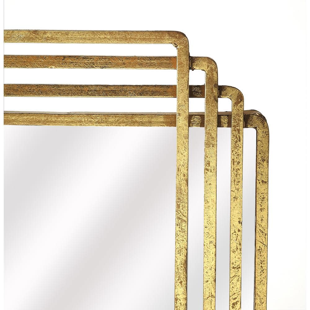 Photos - Mirror Butler Specialty - Uptown Rectangular Wall Mirrored - Gold BG1245621 