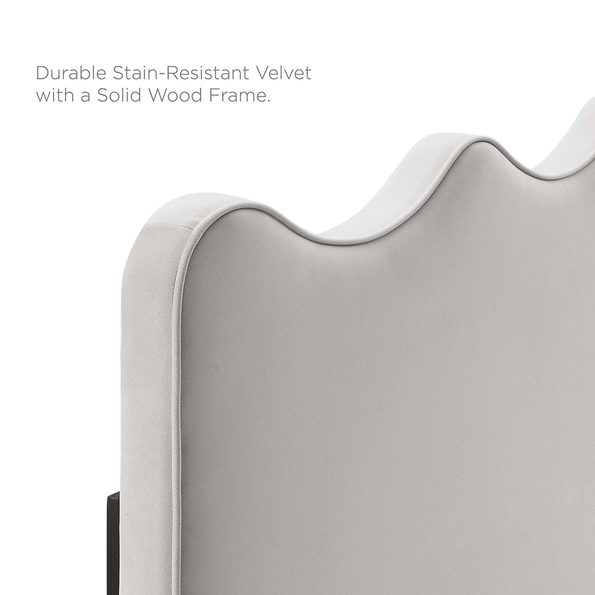 Durable Stain-Resistant Velvet with a Solid Wood Frame.