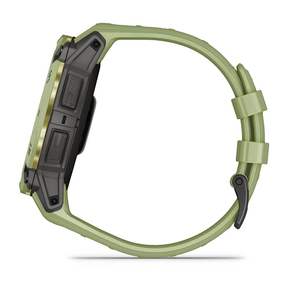 Alt View 3. Garmin - Instinct 3 GPS Smartwatch 50 mm AMOLED + Charging Dock & Extra Cable Bundle - Fern Green with Fern Green Band.