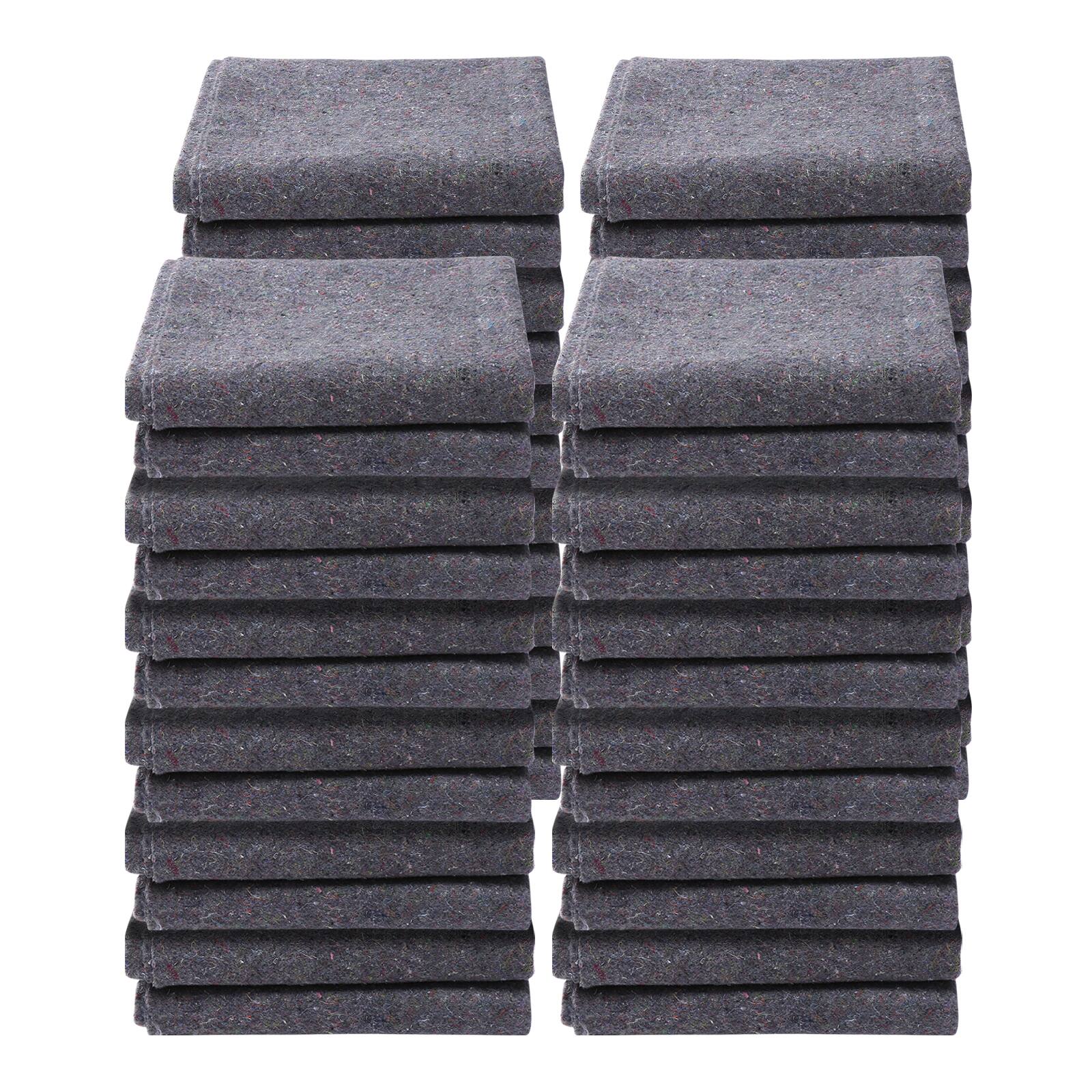 Alt View 5. VEVOR - Moving Blankets, 72" x 54", 21 lbs/dz Weight, 24 Packs, Professional Recycled Cotton Packing Blanket, Large Heavy Duty - Grey.