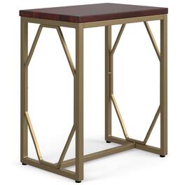 Simpli Home - Selma Contemporary 20 inch Wide Metal and Wood Accent Side Table - Cognac