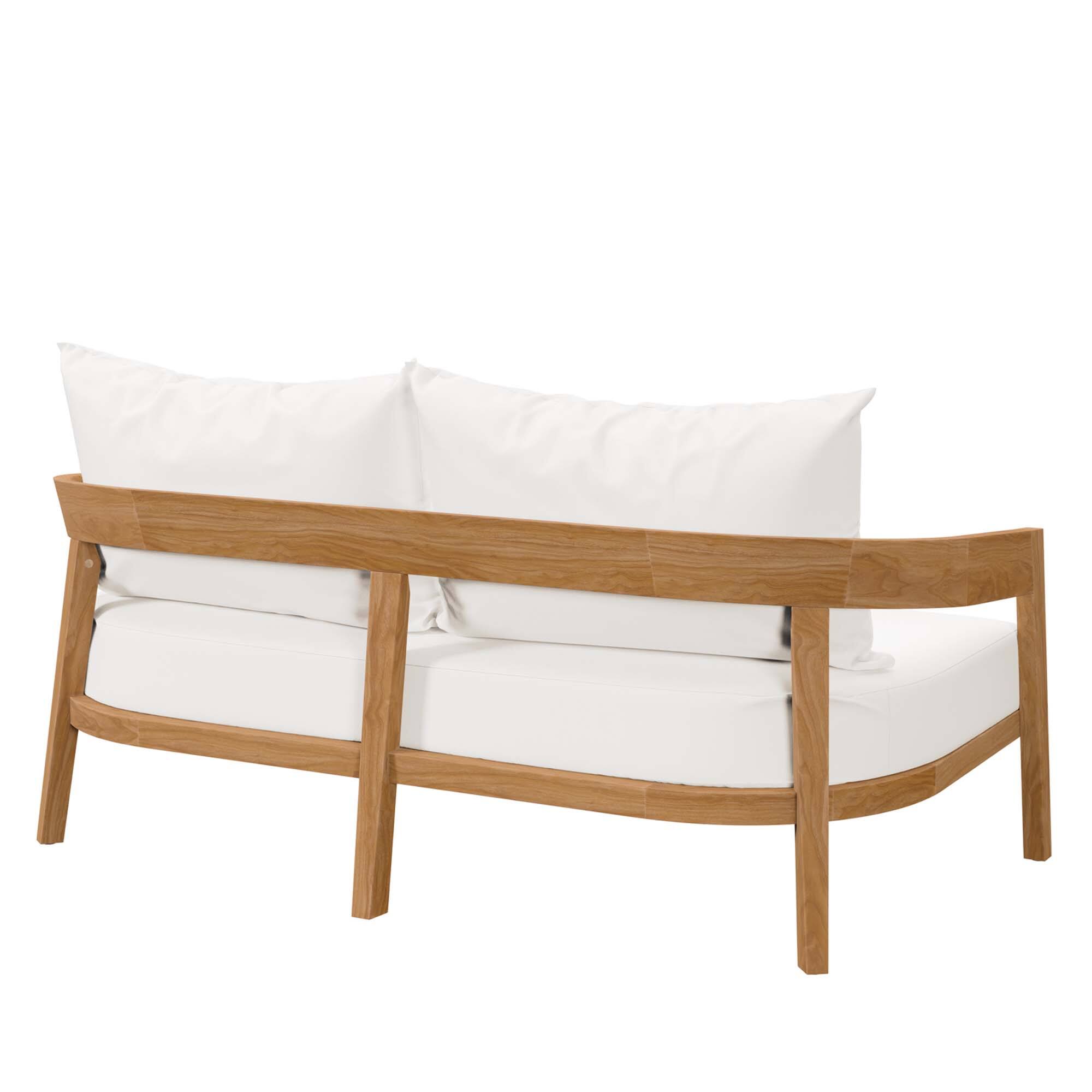 Alt View 2. Modway - Brisbane Teak Wood Outdoor Patio Loveseat by Modway - Natural White.