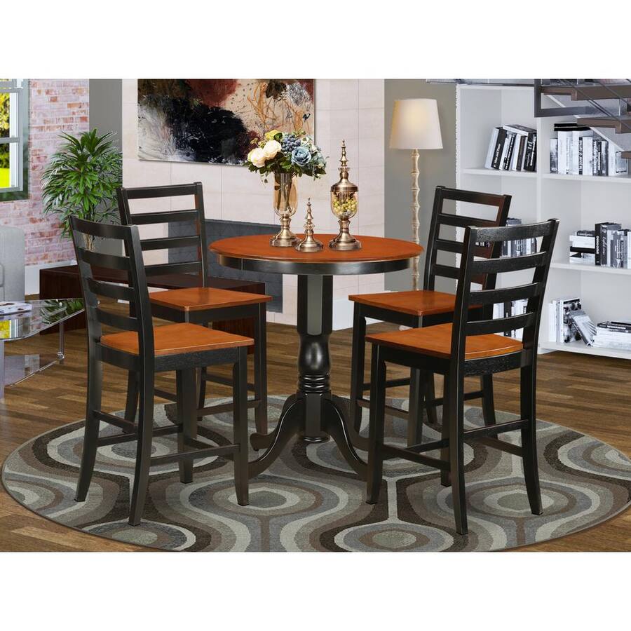 East West Furniture 5 PC counter height Dining set pub Table and 4 ...