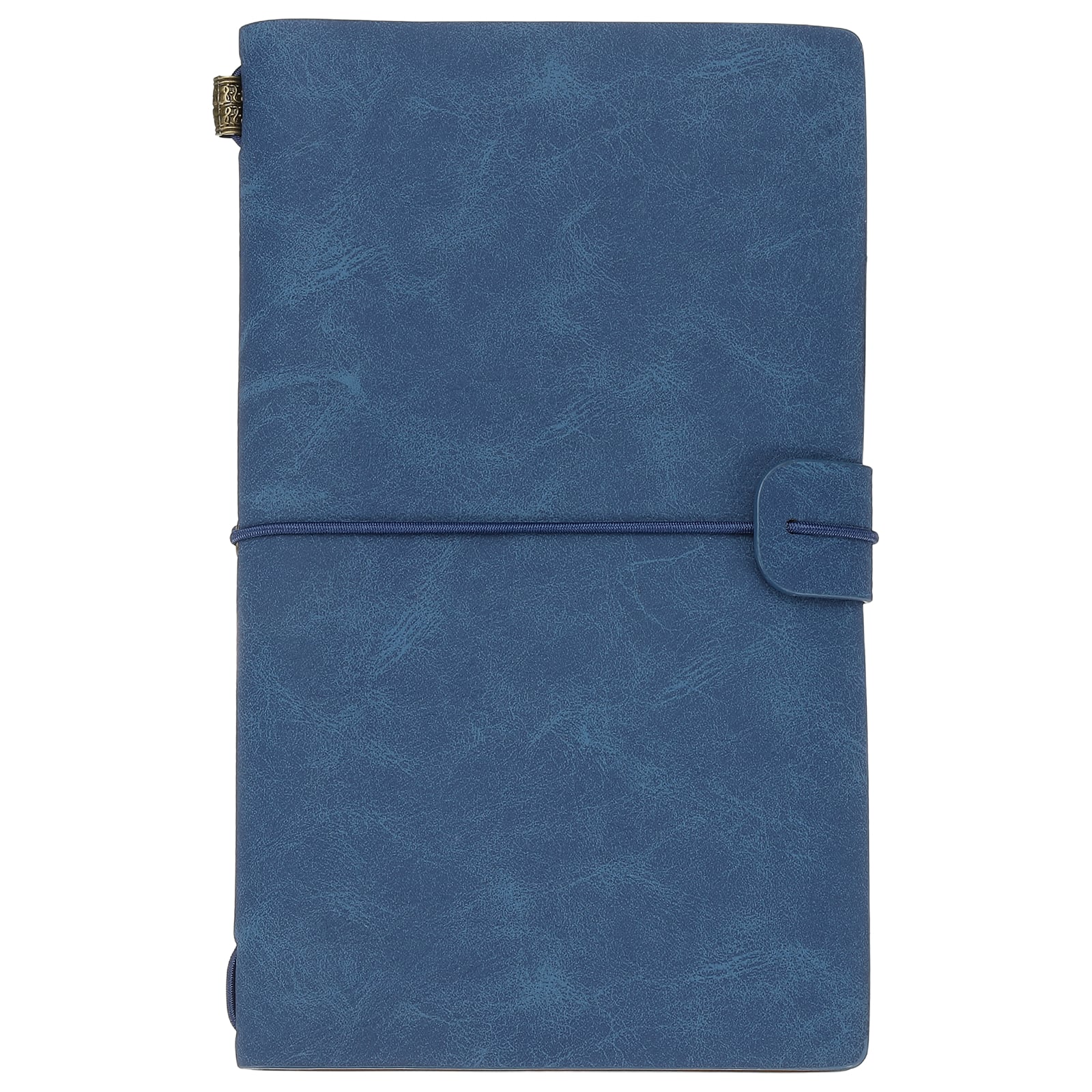 Unique Bargains - 1pc Vintage Retro PU Leather Notebook, Refillable Travel Journal Notebook for Diary Planner, Compact - Blue