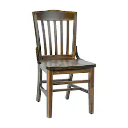 Flash Furniture - HERCULES School House Back Antique Copper Wood Restaurant Chair - Brown