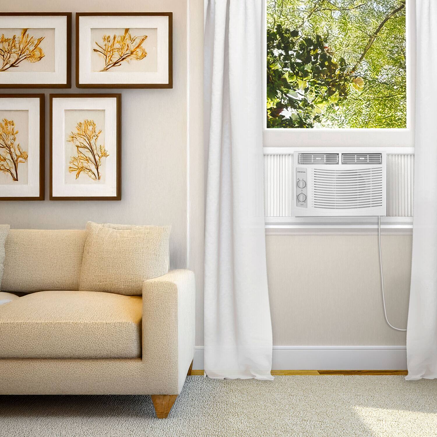 Alt View 26. Amana - 150 Sq. Ft. 5,000 BTU Window Air Conditioner - White.
