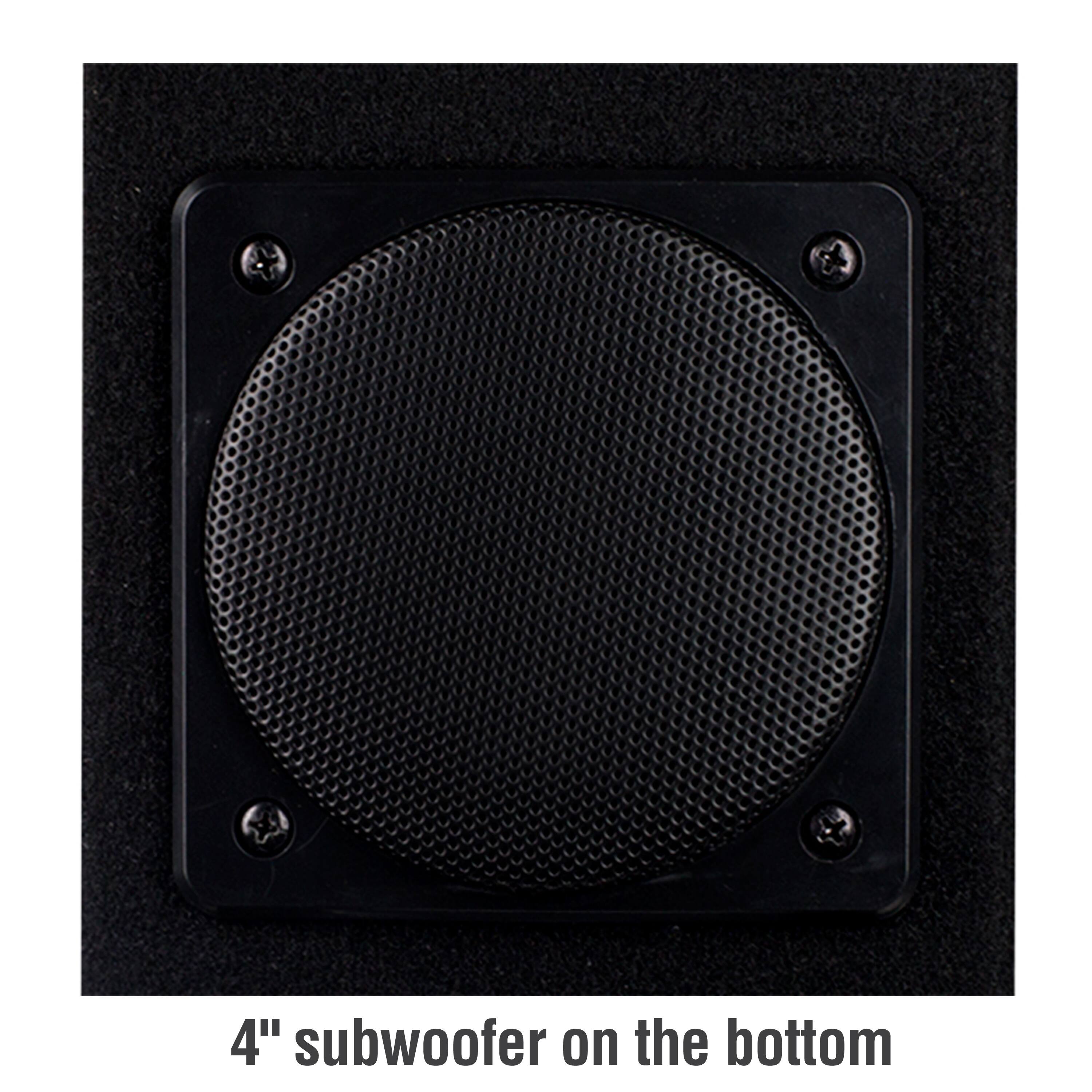 4" subwoofer on the bottom