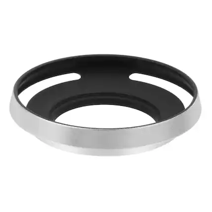 Front. Unique Bargains - 37mm Lens Hood, Universal Metal Thin Hollow Curved Screw-in Vented Lens Hoods for Fujifilm for Pentax - Silver.