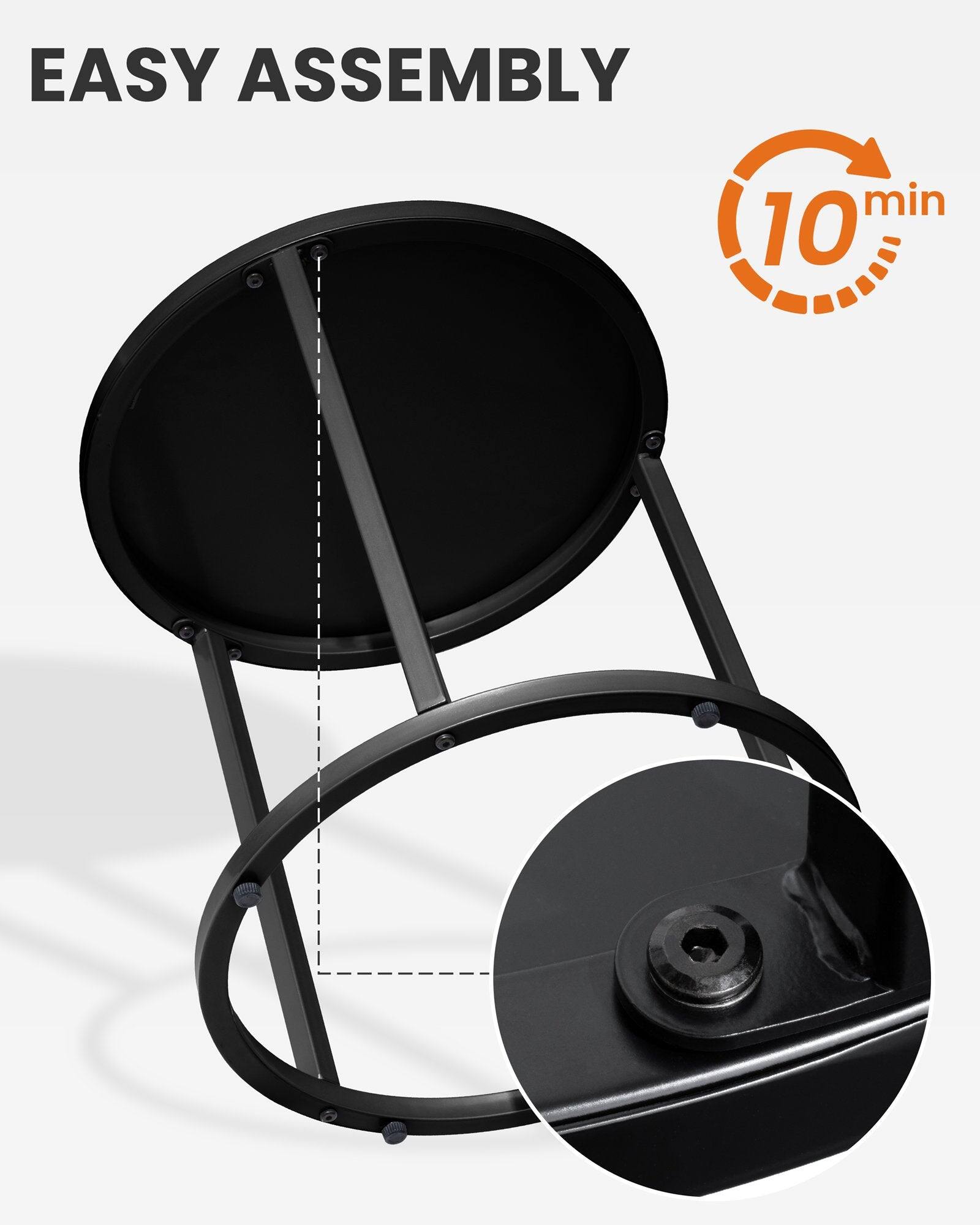 EASY ASSEMBLY  
10 min