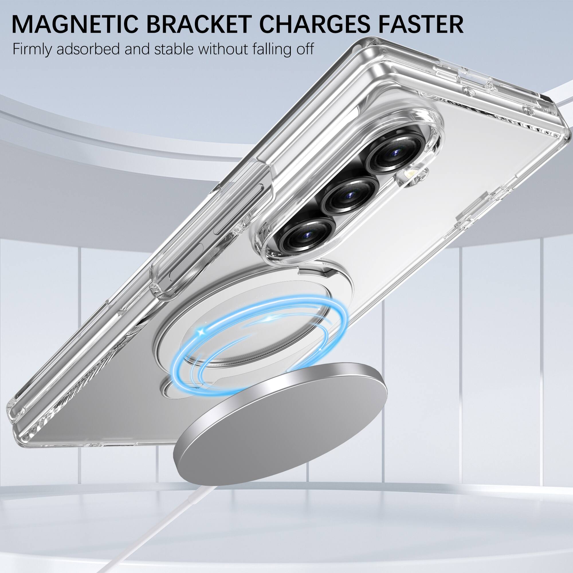 MAGNETIC BRACKET CHARGES FASTER  
Firmly adsorbed and stable without falling off