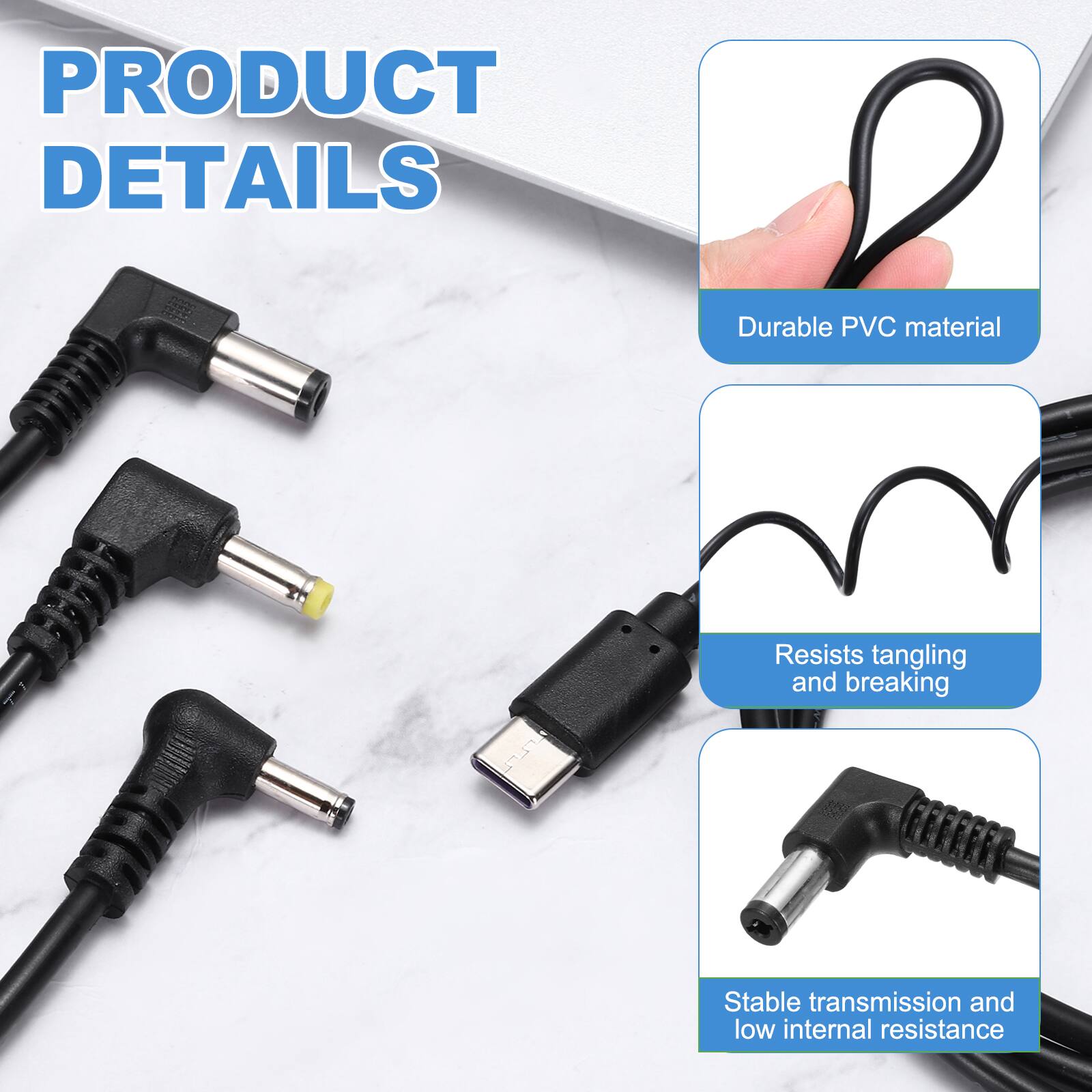 PRODUCT DETAILS

- Durable PVC material
- Resists tangling and breaking
- Stable transmission and low internal resistance