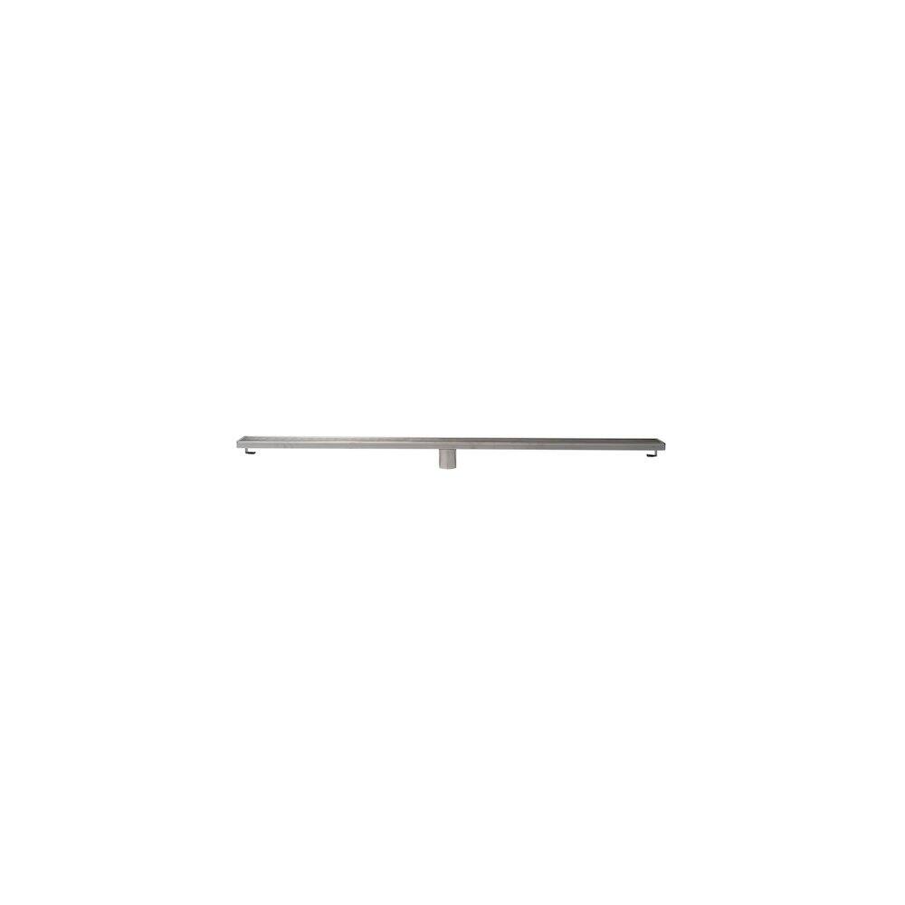 Alt View 1. Alfi - 47" Stainless Steel Linear Shower Drain with Groove Lines - Gray.