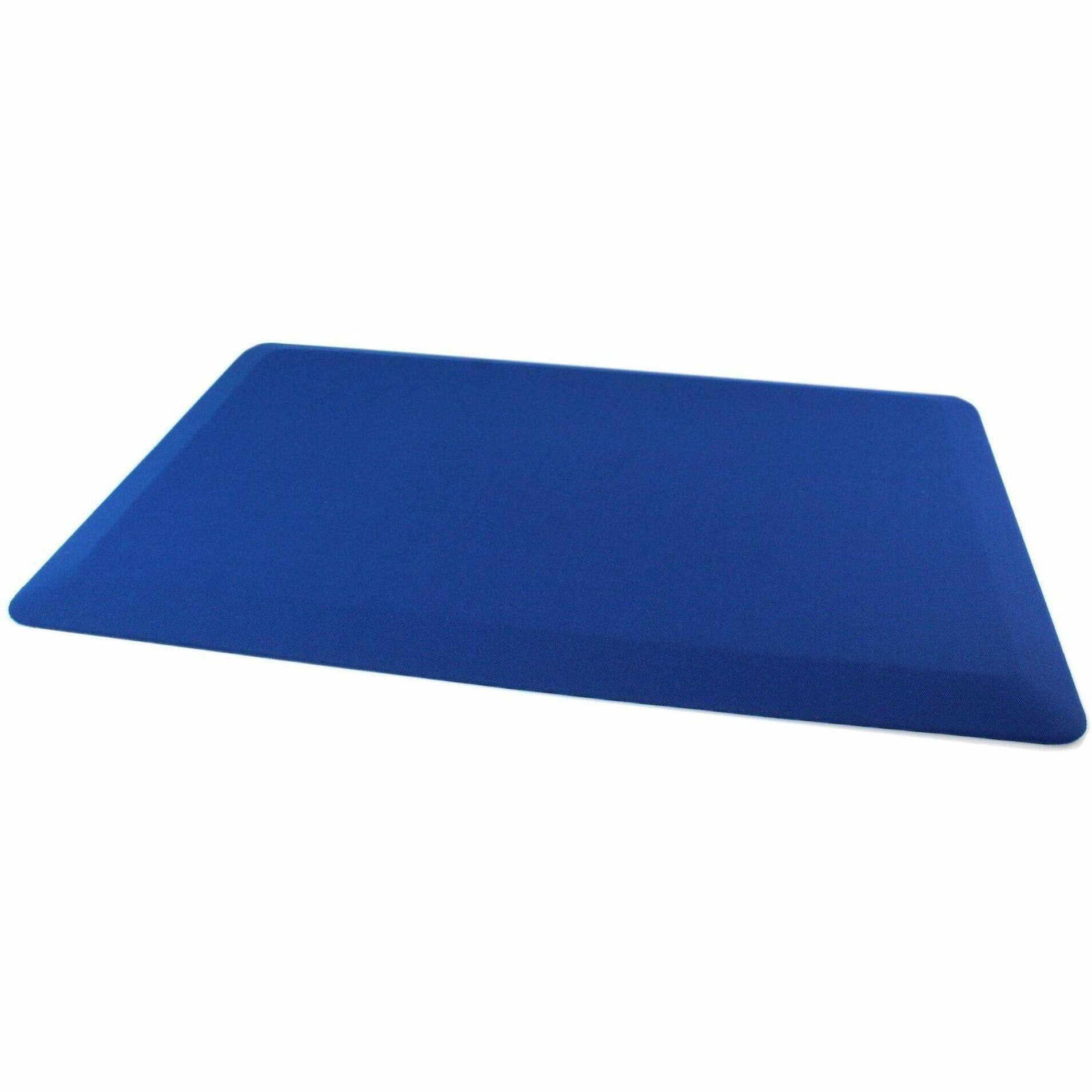 Front. Floortex - Floortex Blue Standing Comfort Mat - 16'' x 24'' - Blue.