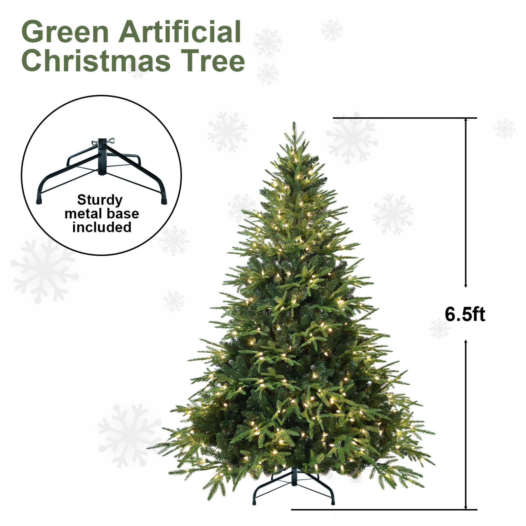 Green Artificial Christmas Tree

Sturdy metal base included

6.5ft