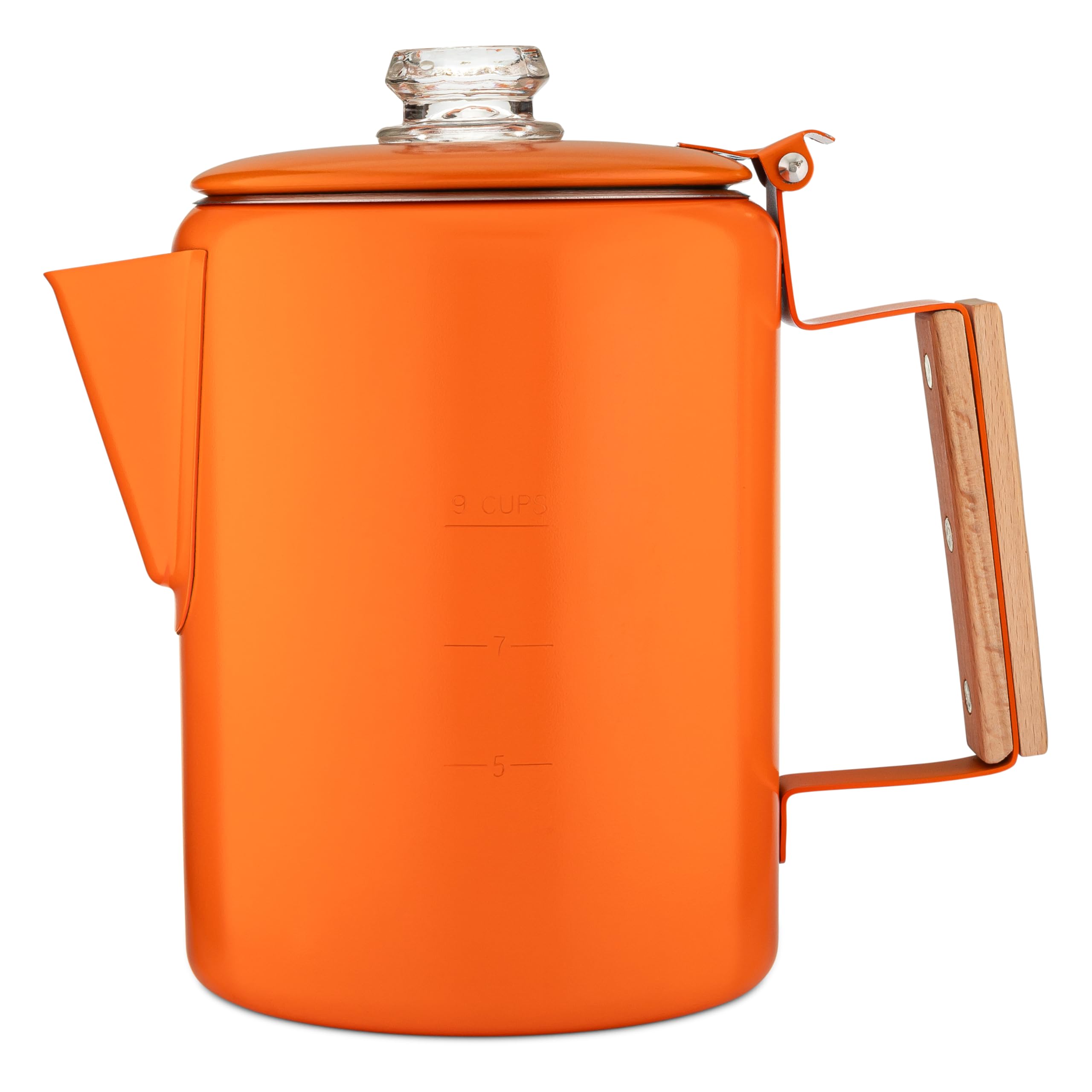 Alt View 1. Dapper Styles - Bozeman Camping Coffee Pot - Makers Percolator - America' Sleekest No Aluminum Or Plastic () - Blue.