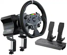 Moza Racing - R5 Racing Simulator Wheel and Pedal Bundle for PC - Black