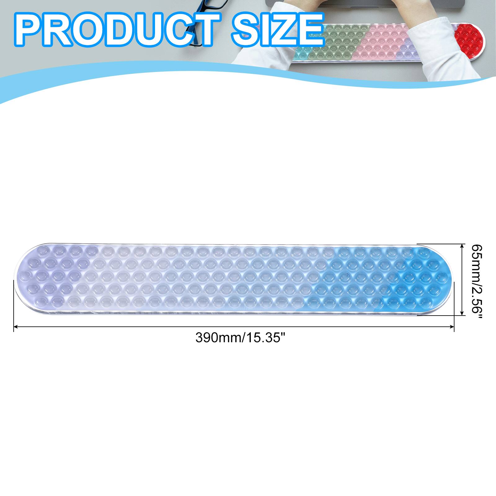 PRODUCT SIZE - 390mm/15.35" x 65mm/2.56"