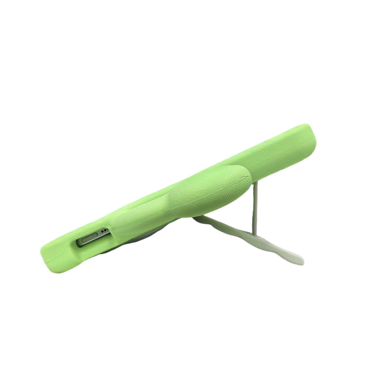 Alt View 6. Dteck - Shockproof Cartoon Case for Apple iPad (10th Generation) 10.9" 2022, Soft TPU Protective Cover with Integrated Stand - Green.