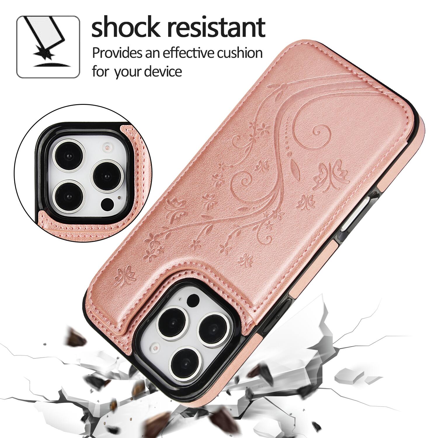 Shock resistant  
Provides an effective cushion for your device