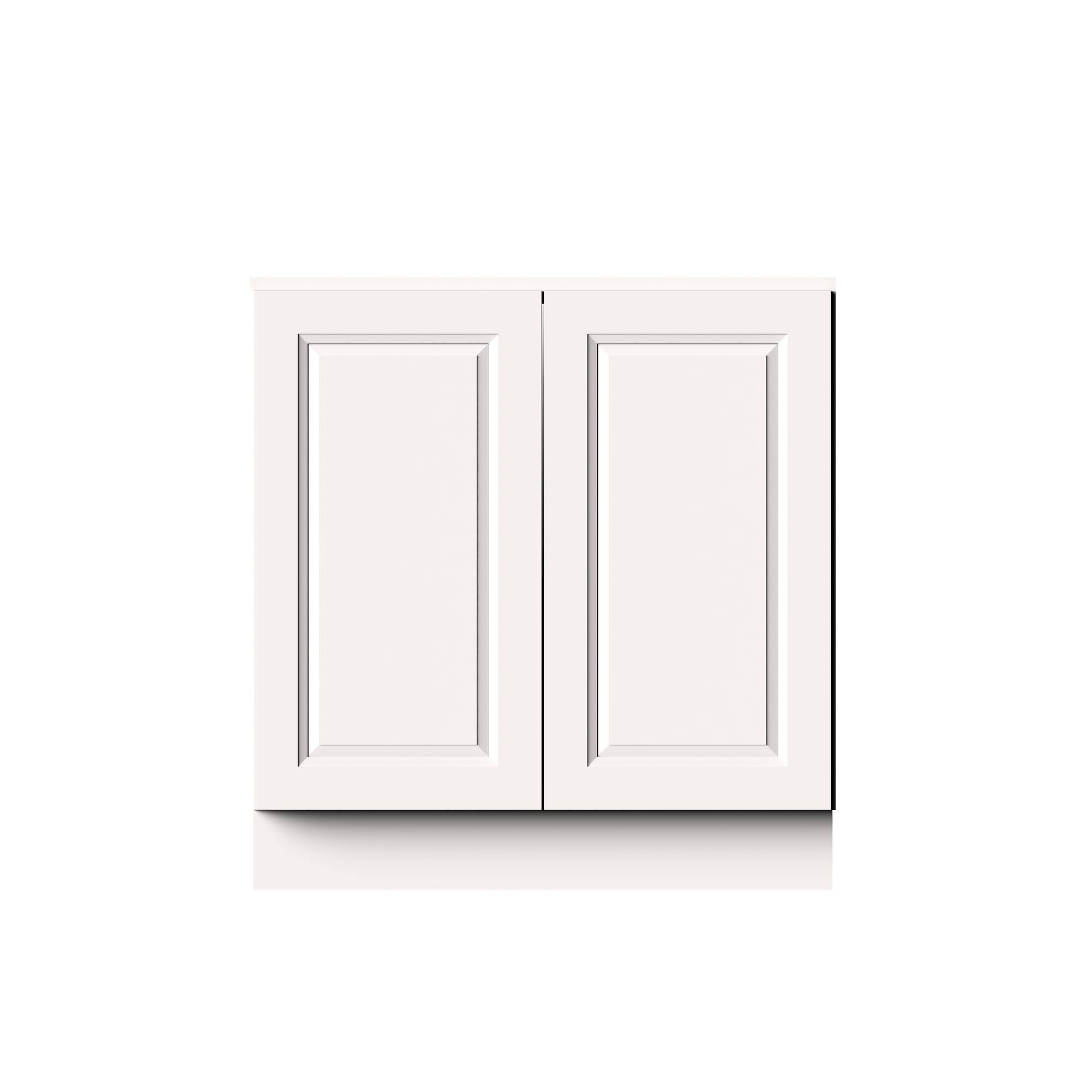 Alt View 1. Boyel Living - 33-in W x 34.5-in H x 24-in D Shaker Full-Height Door Kitchen Base Cabinet with Soft-Close Hinges - Glacier White.