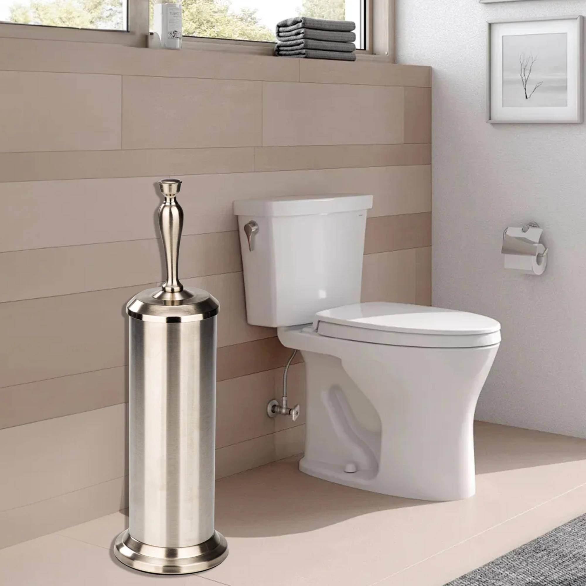 Alt View 1. J&V TEXTILES - Toilet Bowl Brush with Extra Long Handle and Durable Bristles.