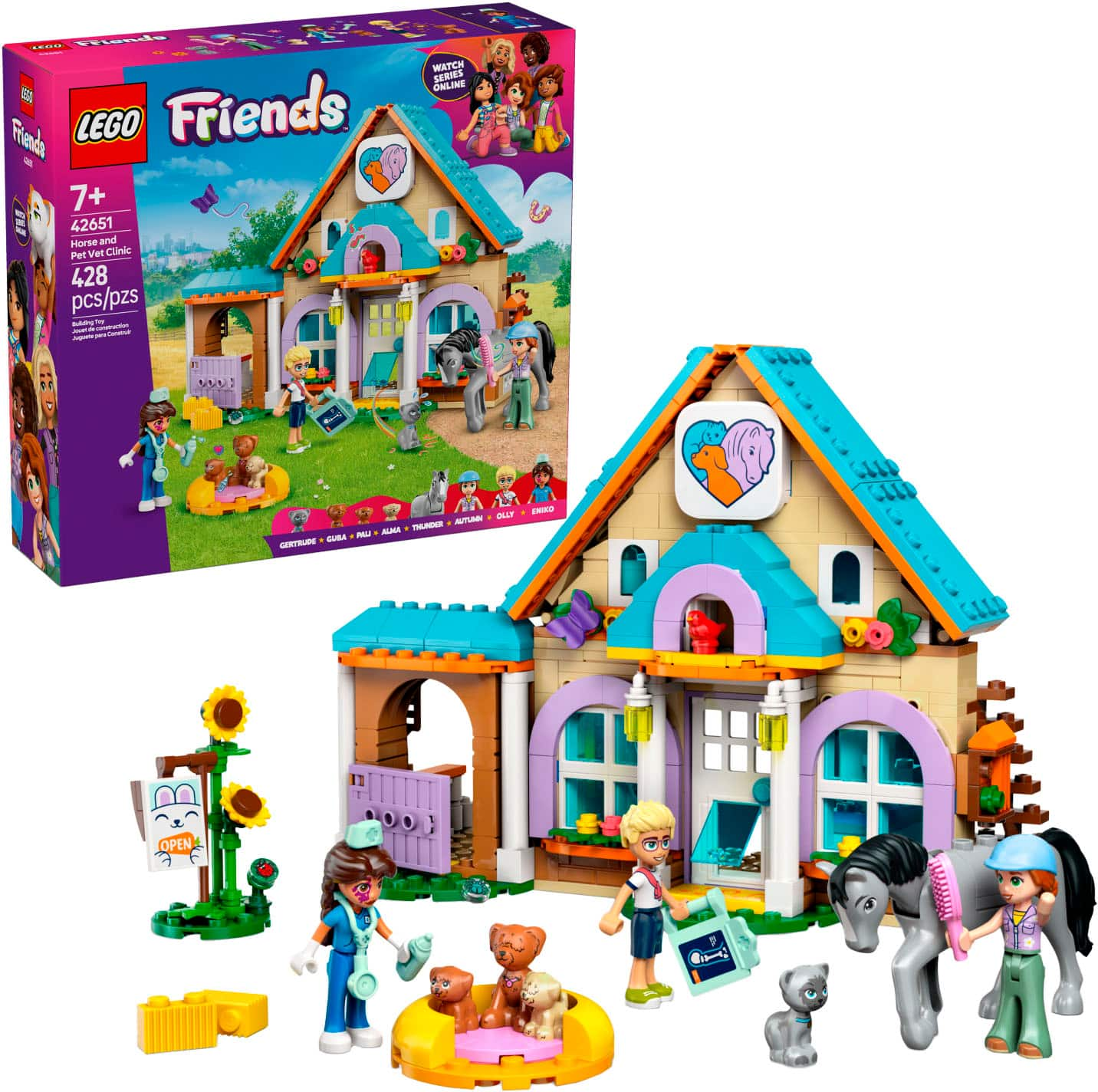 LEGO Friends Horse and Pet Vet Clinic Pretend Play Set 42651 6526851 ...