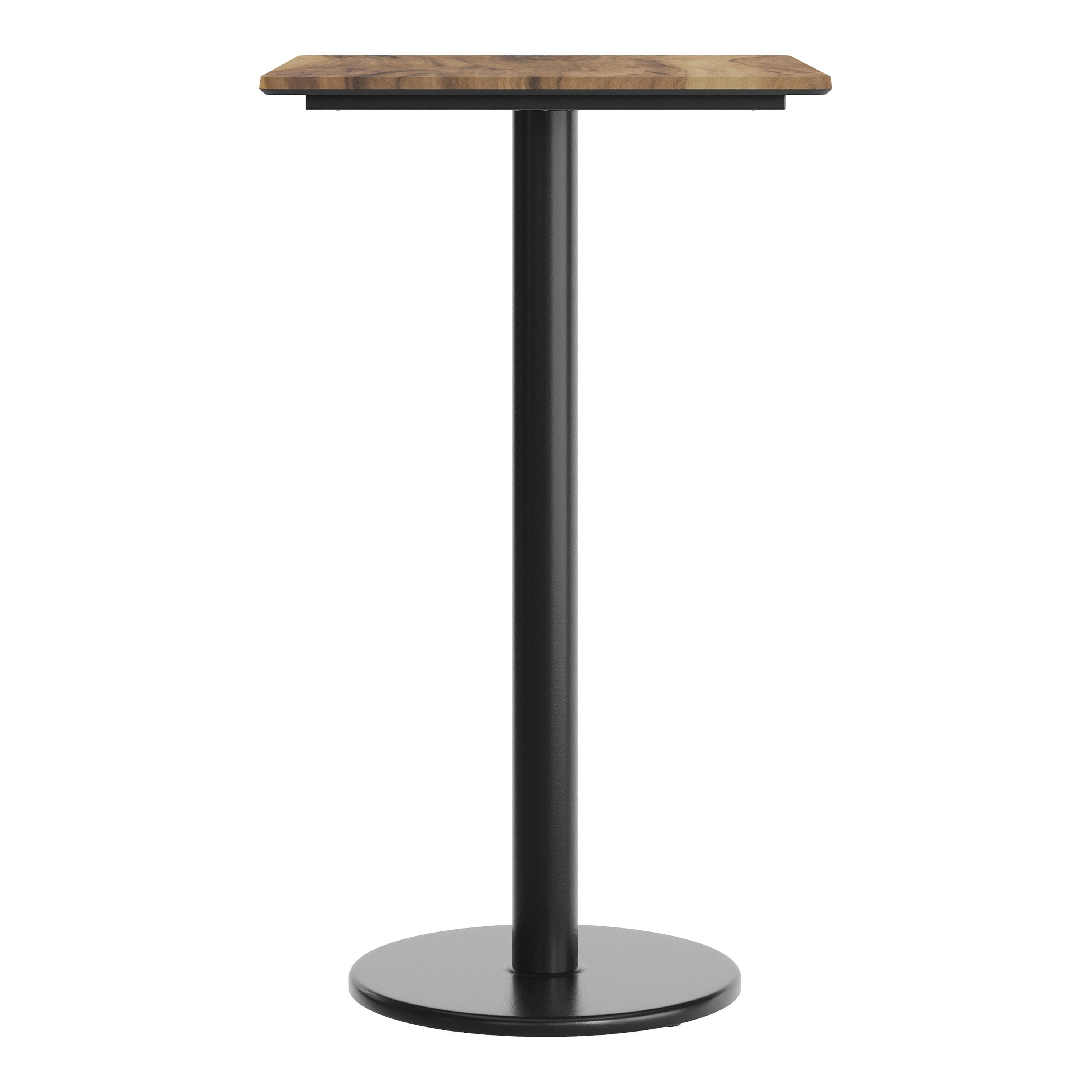Alt View 7. Emma + Oliver - PureShield Tabletop with Seam-Free Surface Innovation and Bar Height Base - Natural/Black Base.