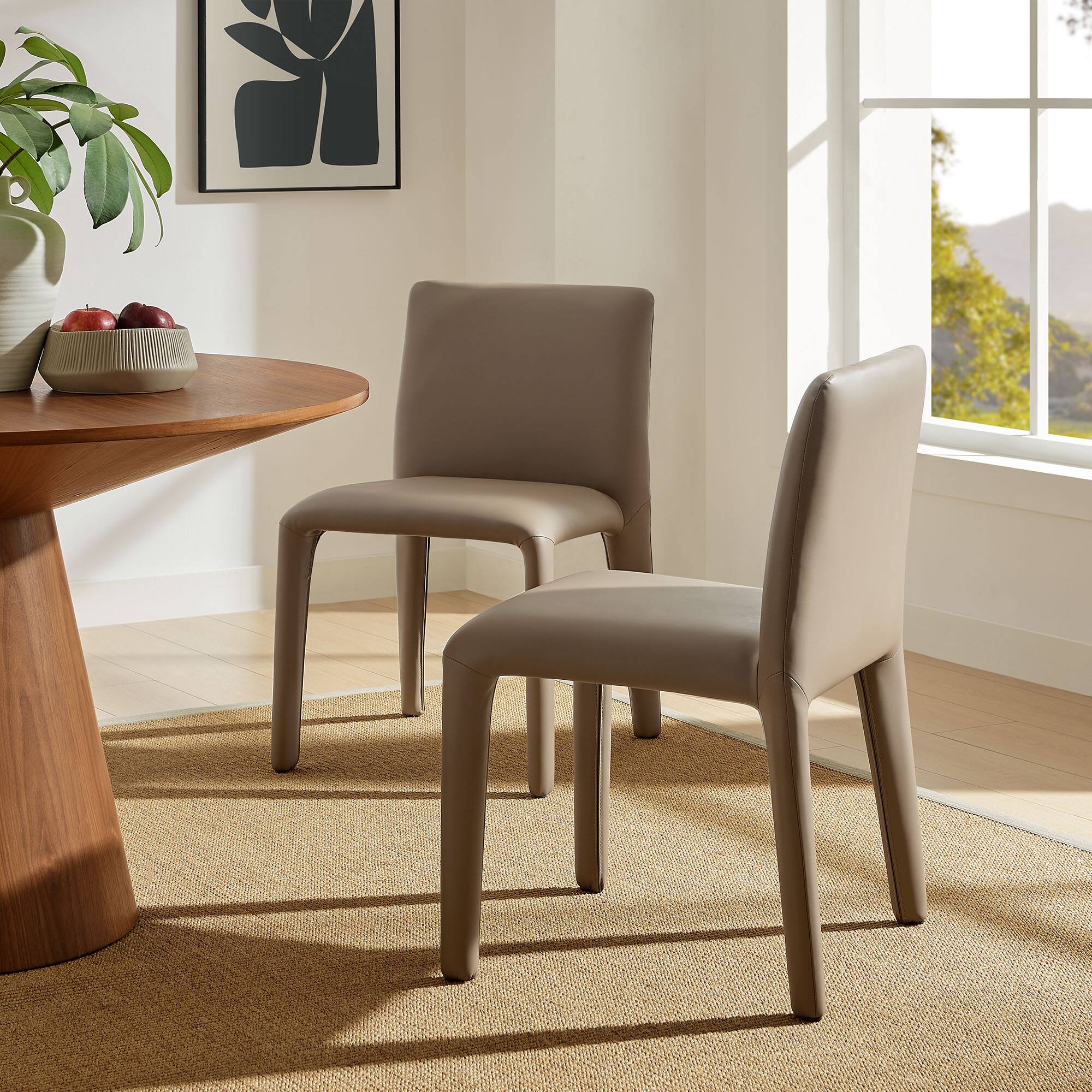 Alt View 4. Modway - Rhodes Vegan Leather Upholstered Dining Chair by Modway - Brown.