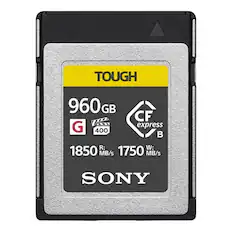 TOUGH 960 GB CF express 400
R: 1850 MB/s
W: 1750 MB/s
SONY