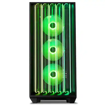 Front. YEYIAN - Yeyian - Mirage X Gaming Desktop - Intel Core Ultra 9 285K - NIVIDA Geforce RTX 5090 - 64GB DDR5 - 4TB NVMe SSD - Black.