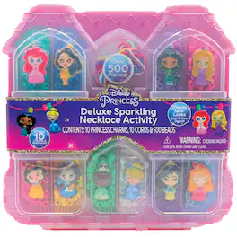 Tara Toys - Deluxe Sparkling Necklace Set - Disney Princess, 520pc DIY Jewelry Kit